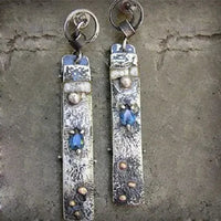 Aretes Hechos a Mano de Piedra Azul