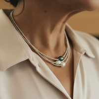 Collar Vintage de Perla de Agua Dulce