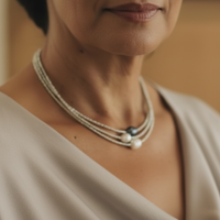 Collar Vintage de Perla de Agua Dulce