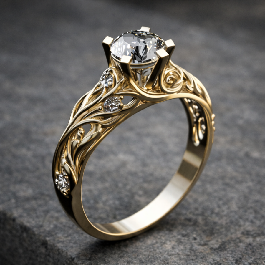 Anillo Elegante Exótico de Zirconia