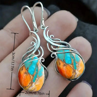 Aretes Colgantes de Piedra Preciosa Brillantes