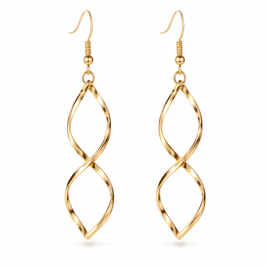 Aretes Colgantes de Espiral