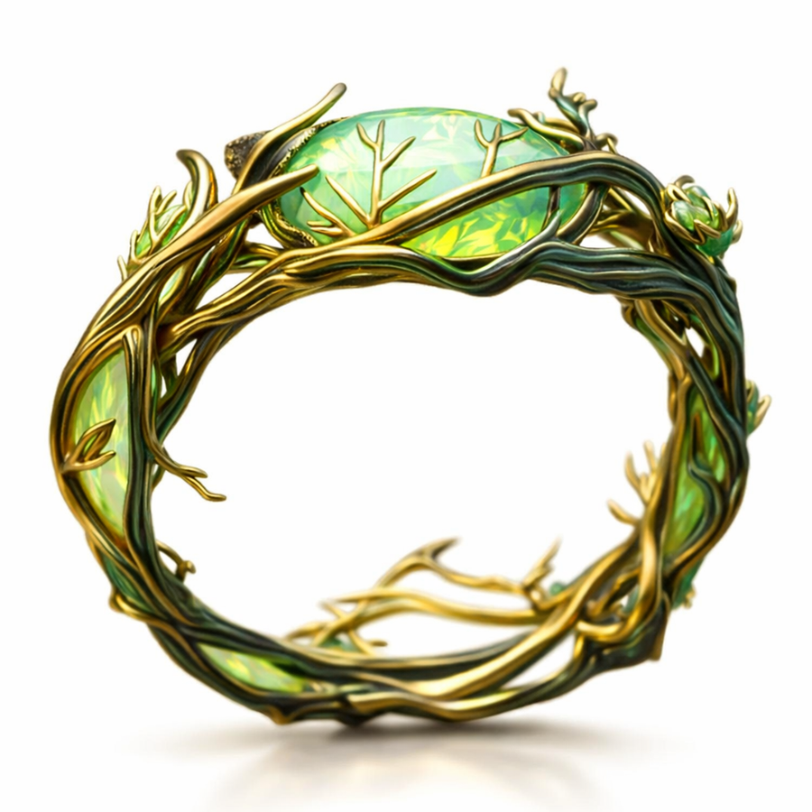 Anillo de Flor Verdante