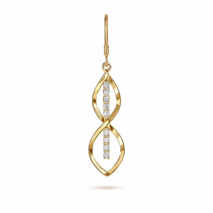 Aretes de Espiral Rayo de Sol