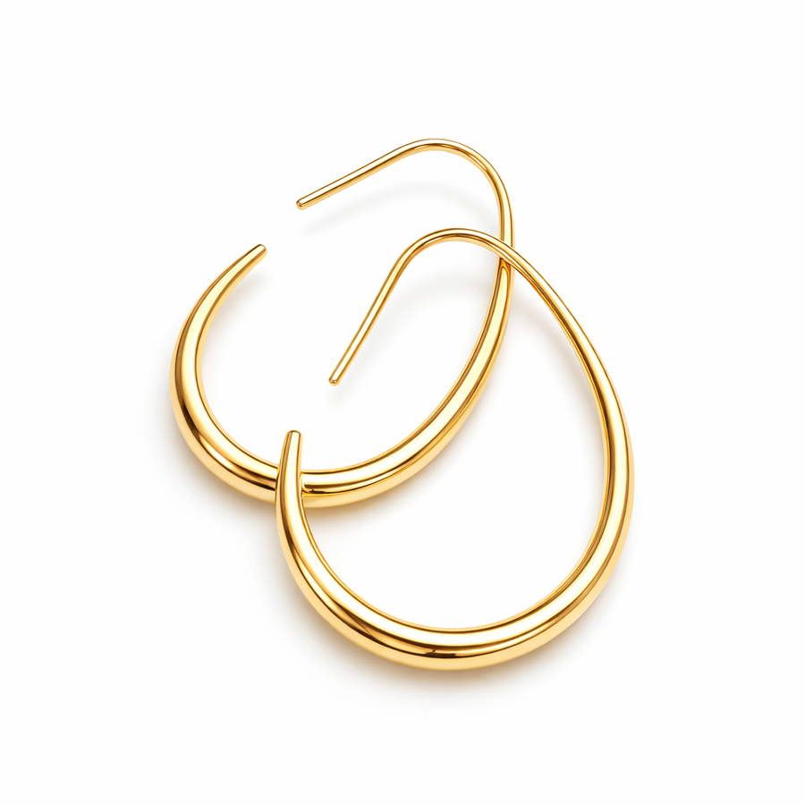 Aretes de Aro de Oro Estilo Antiguo