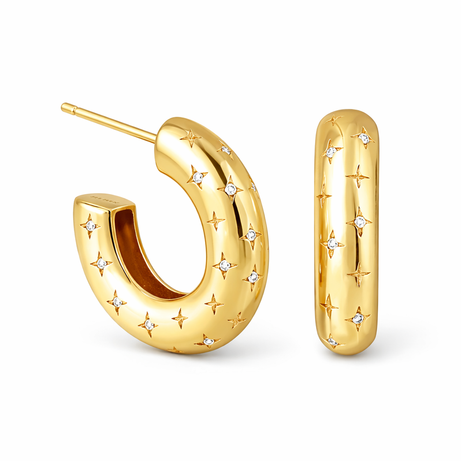 Aretes de Aro Cósmicos