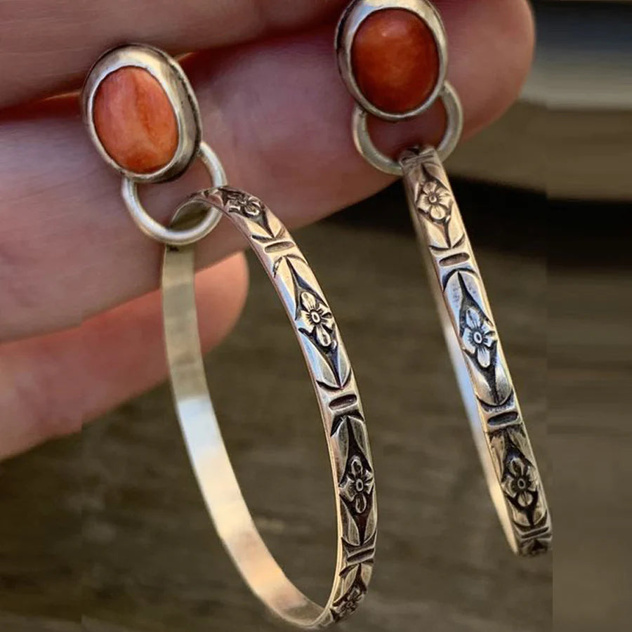 Aretes de Ónix Boho Chic Vintage