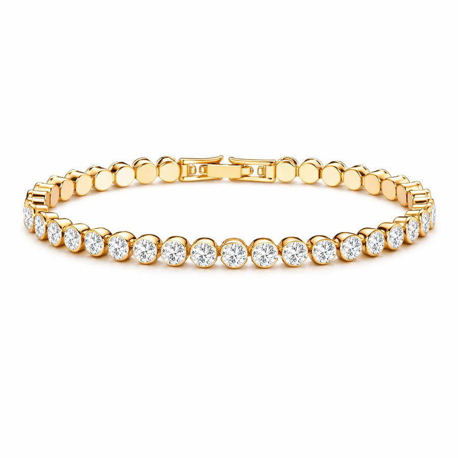 Pulsera de Tenis de Corte Redondo