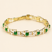 Pulsera de Tenis de Eslabón Verde