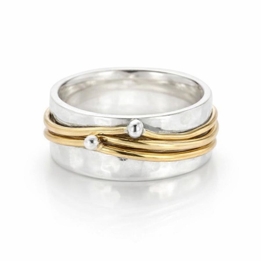 Anillo de Plata en Capas de Oro Vintage