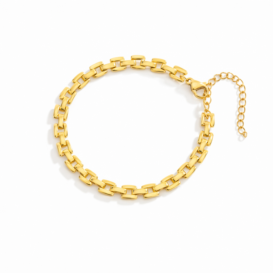 Pulsera de Cadena con Reloj