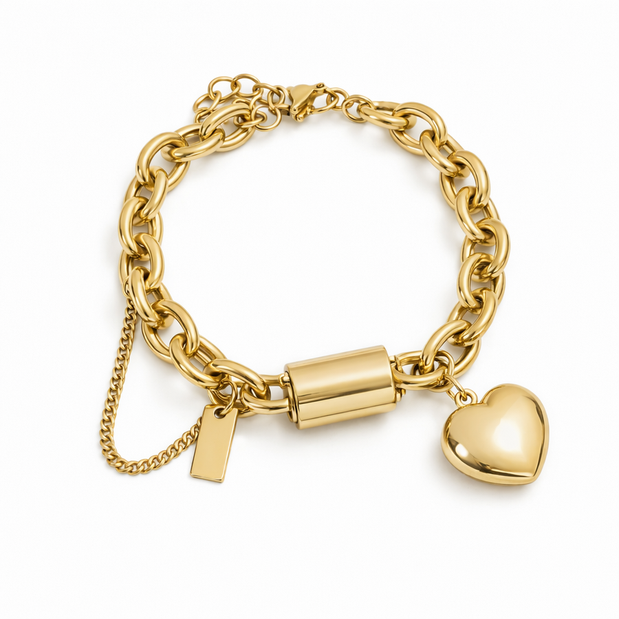 Pulsera de Corazón Gruesa