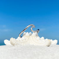 Anillo de Ola Marina en Plata