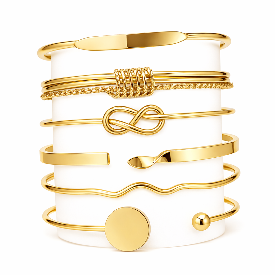 Set de Pulseras Elegancia Anudada