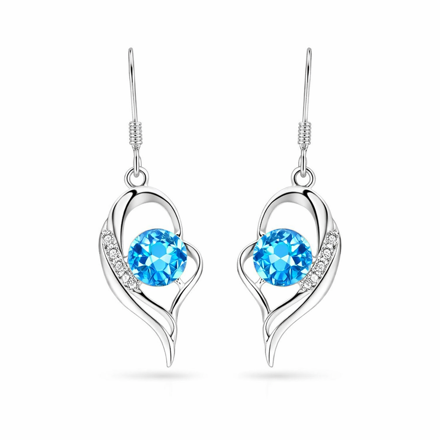 Aretes Colgantes de Corazón Eclipse
