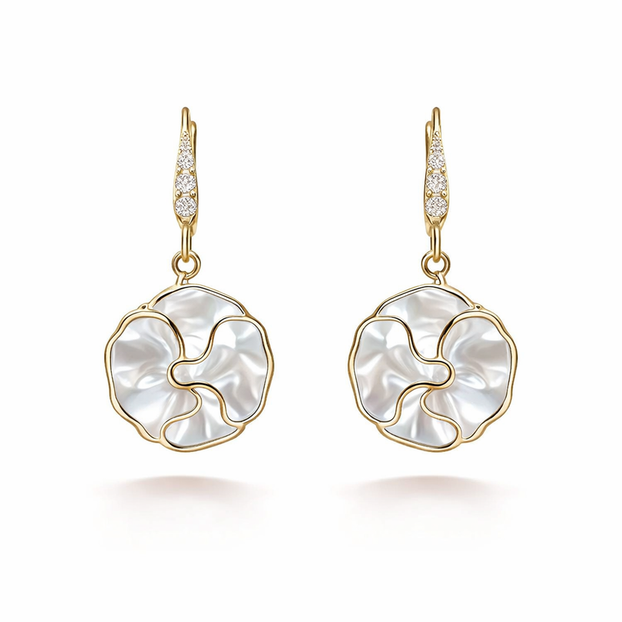 Aretes de Espiral Blanca