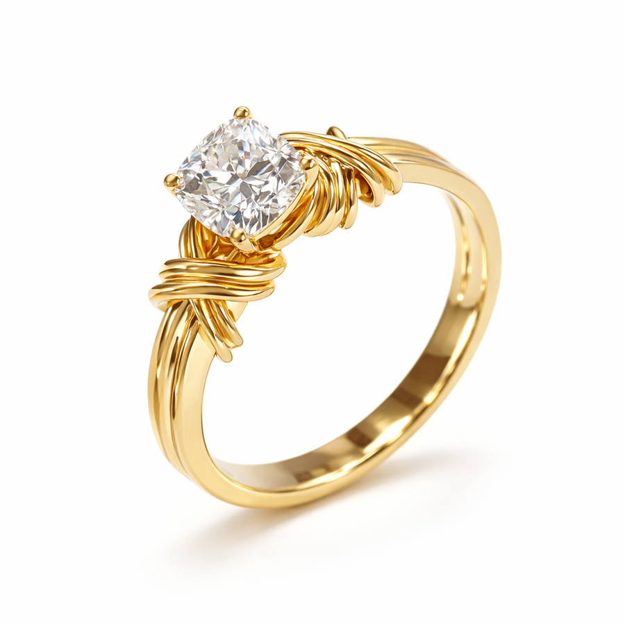 Anillo Statement de Aro con Nudo