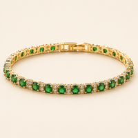 Pulsera de Tenis Trío de Esmeralda