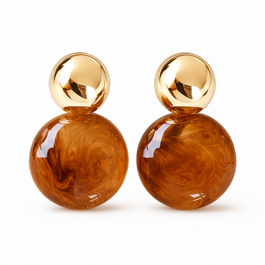 Aretes Colgantes Aurelie de Ámbar
