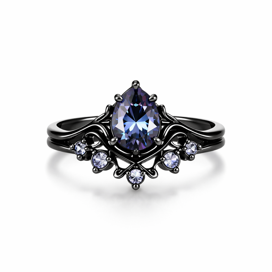 Anillo de Amatista en Capas