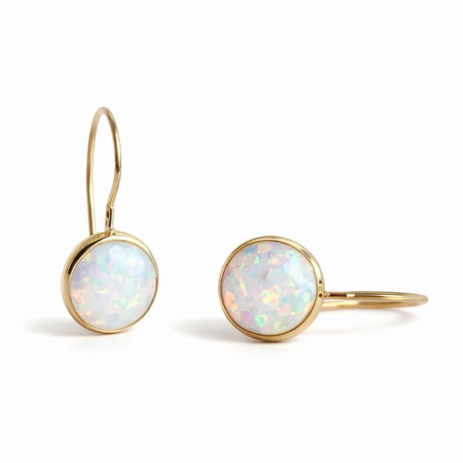 Aretes de Ópalo Resplandor Estilo Antiguo