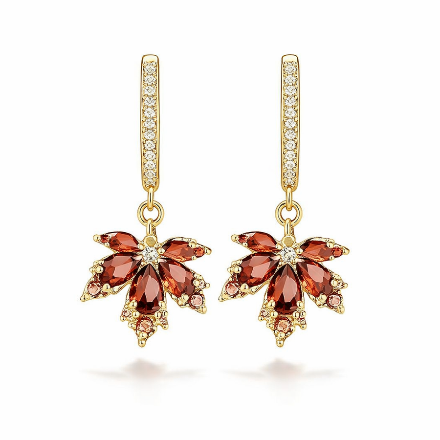 Aretes Leafshine de Zirconia