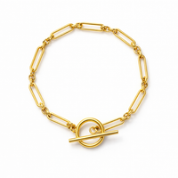 Pulsera de Eslabón con Barra en T