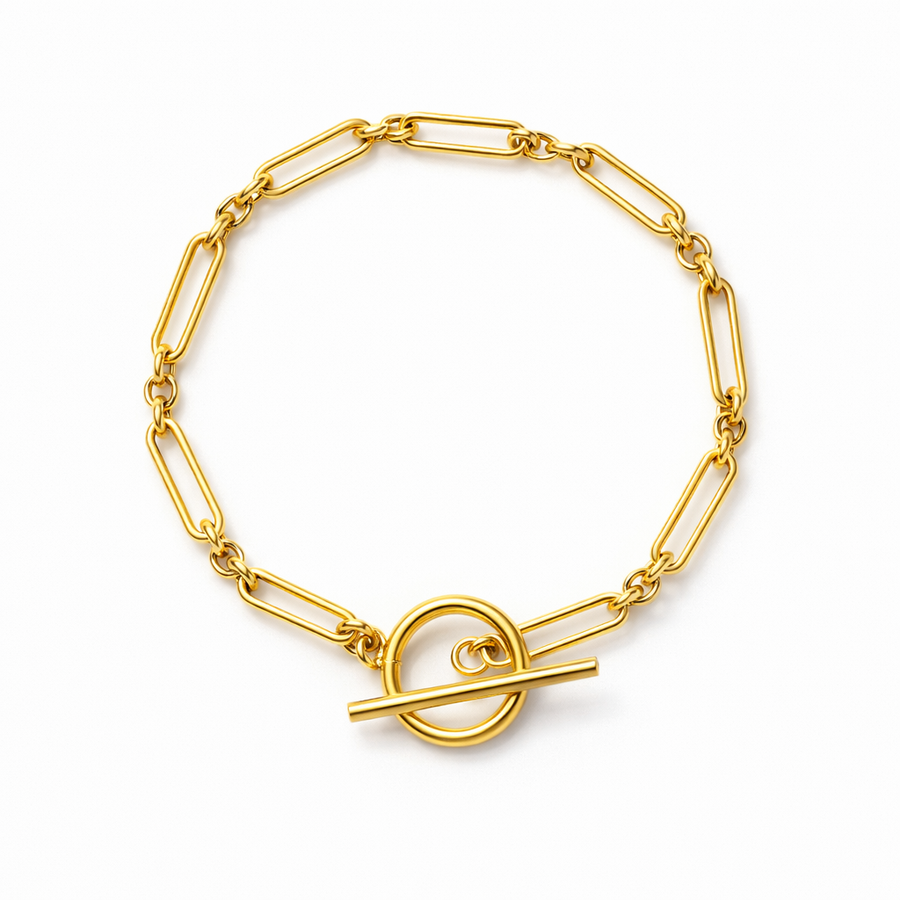 Pulsera de Eslabón con Barra en T