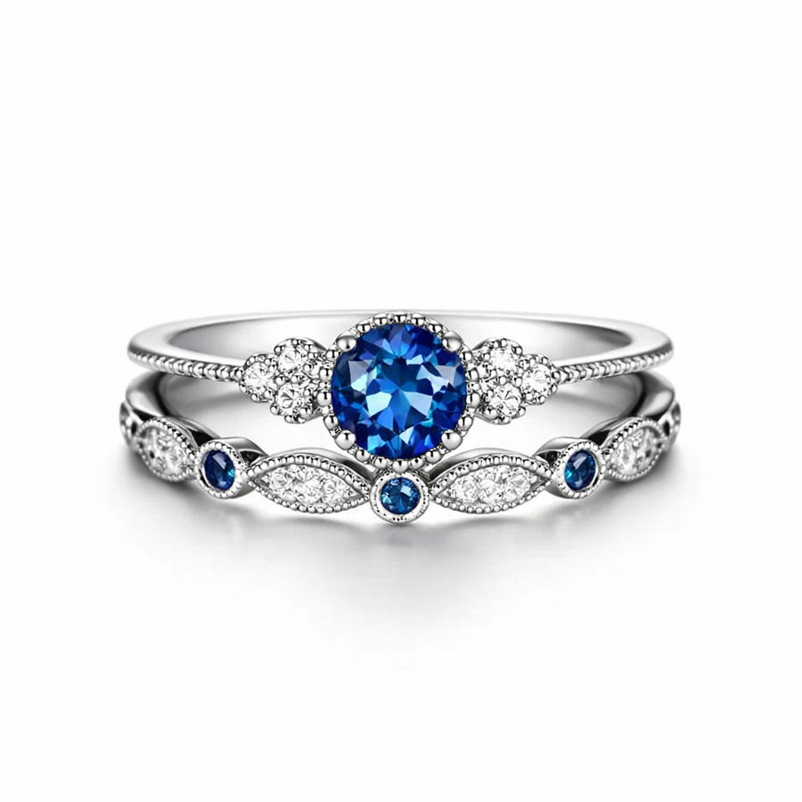 Set de Anillos de Corona Sapphriel