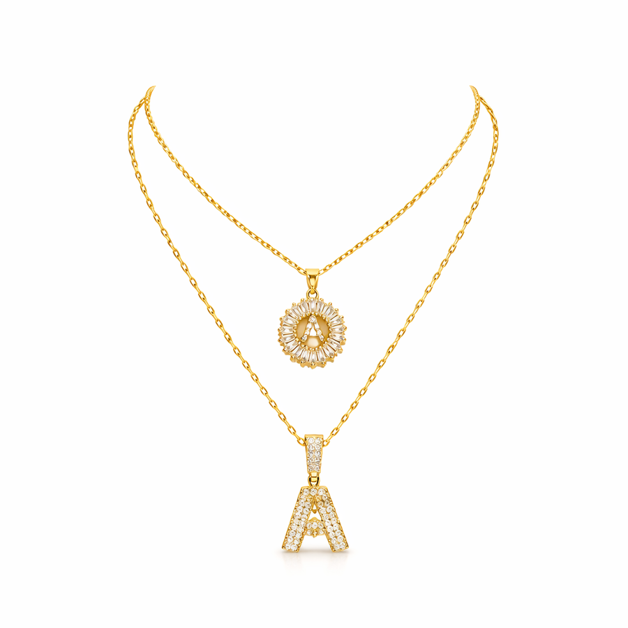 Set de Collares de Inicial Pavé