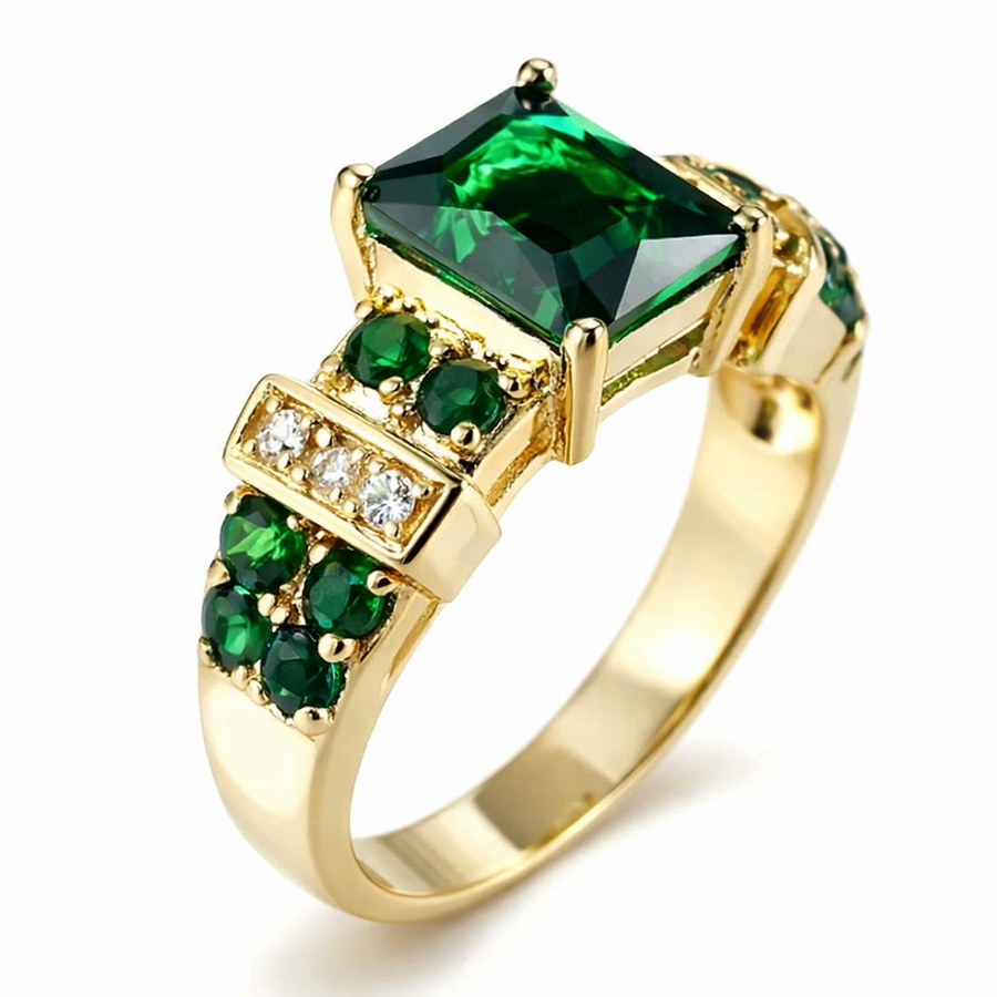 Anillo Exquisito de Esmeralda