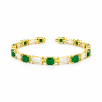 Pulsera de Tenis de Eslabón Verde