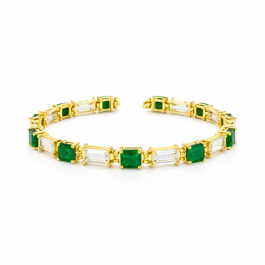 Pulsera de Tenis de Eslabón Verde