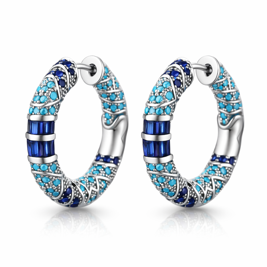 Aretes de Aro Chispeantes Escarchados