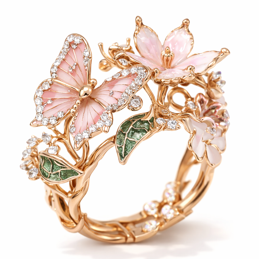 Anillo de Zirconia Mariposa Chispeante Natural