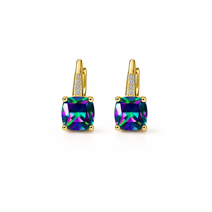 Aretes de Aro de Piedra Místicos