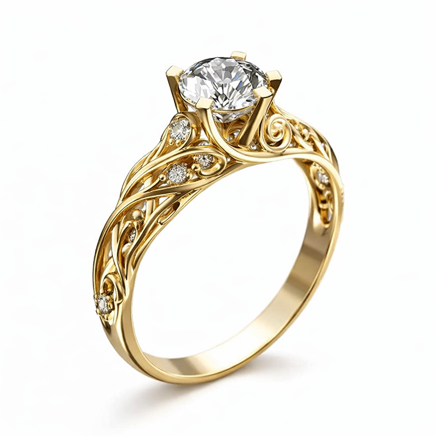 Anillo Exquisito de Zirconia Exótica