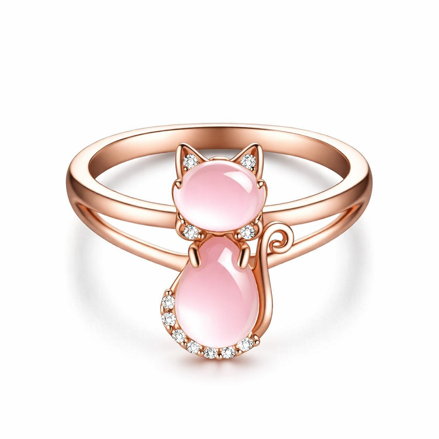 Anillo de Gato en Oro Rosa