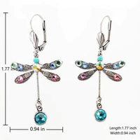 Aretes Elegantes de Libélula Tallada