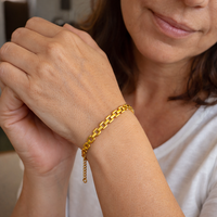 Pulsera de Cadena con Reloj