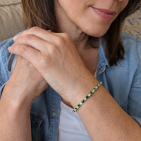 Pulsera de Tenis Trío de Esmeralda