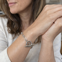 Pulsera de Eslabón con Barra en T