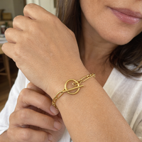 Pulsera de Eslabón con Barra en T