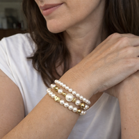 Set Exquisito de Pulseras de Perla