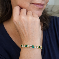 Pulsera de Tenis de Eslabón Verde