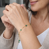 Pulsera Delicada de Esmeralda