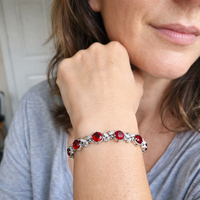 Pulsera de Tenis de Vid de Rubí
