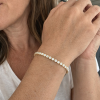 Pulsera de Tenis de Corte Redondo