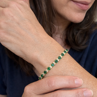 Pulsera de Tenis Trío de Esmeralda