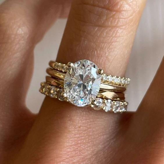 Set de Anillos Vintage Brillantes de Zirconia